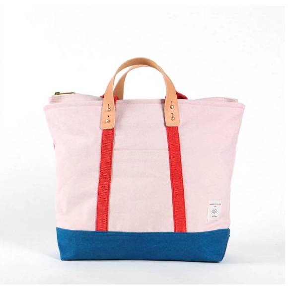 NEW IMMODEST COTTON women's small zipper tote bag in pink - Picture 1 of 3